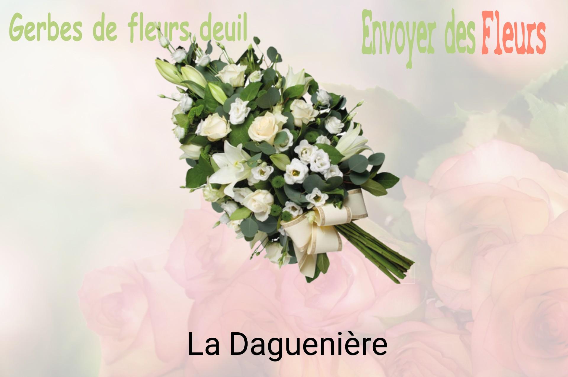 Gerbe de fleurs de deuil livrée à La Daguenière